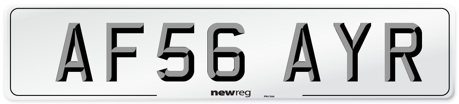 AF56 AYR Number Plate from New Reg